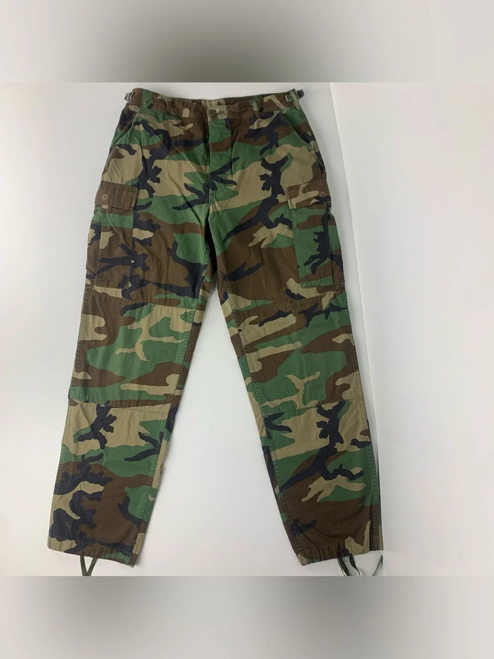 US Army Camo Pants Camouflage Woodland Combat Trousers Military Medium Long
